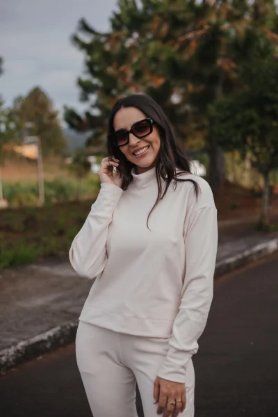 Blusa Comfy  Com Punho Policorp