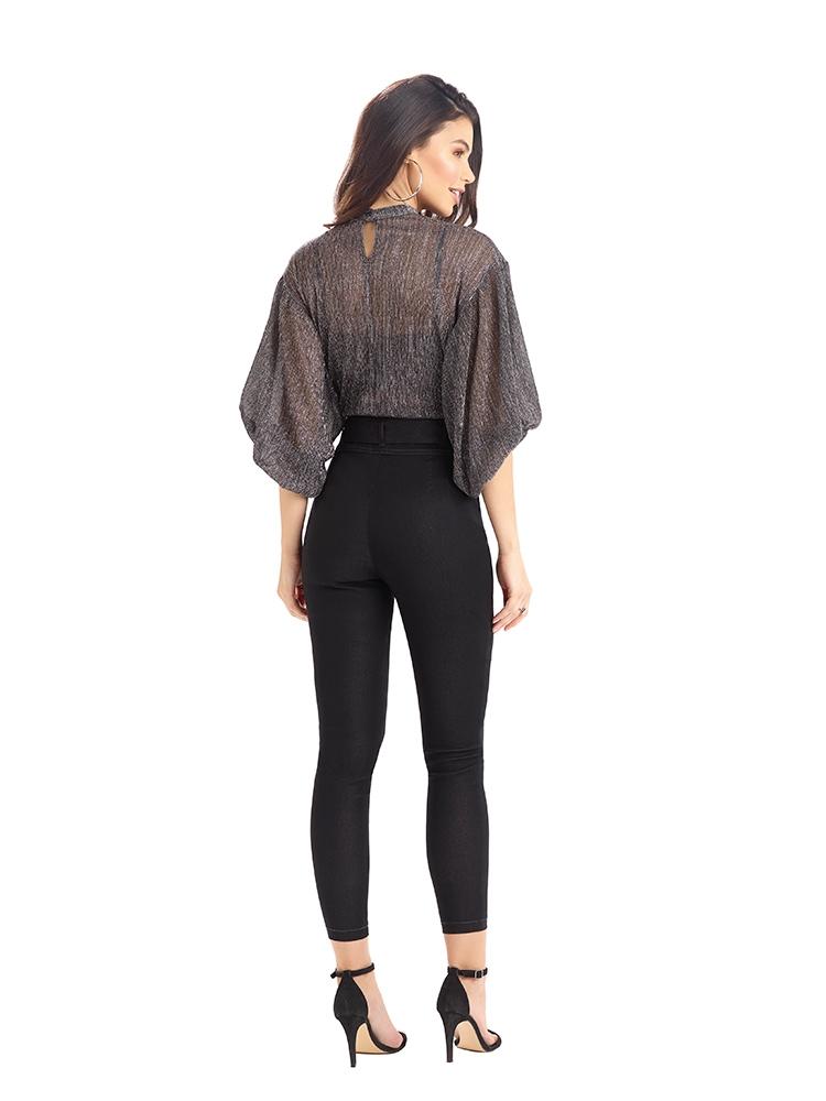 Calça Skinny Metalizada