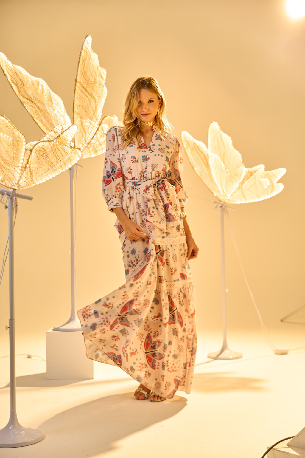 Vestido Longo Borboleta