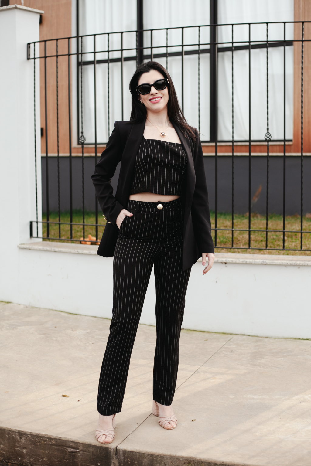 Calça Risca De Giz Malise