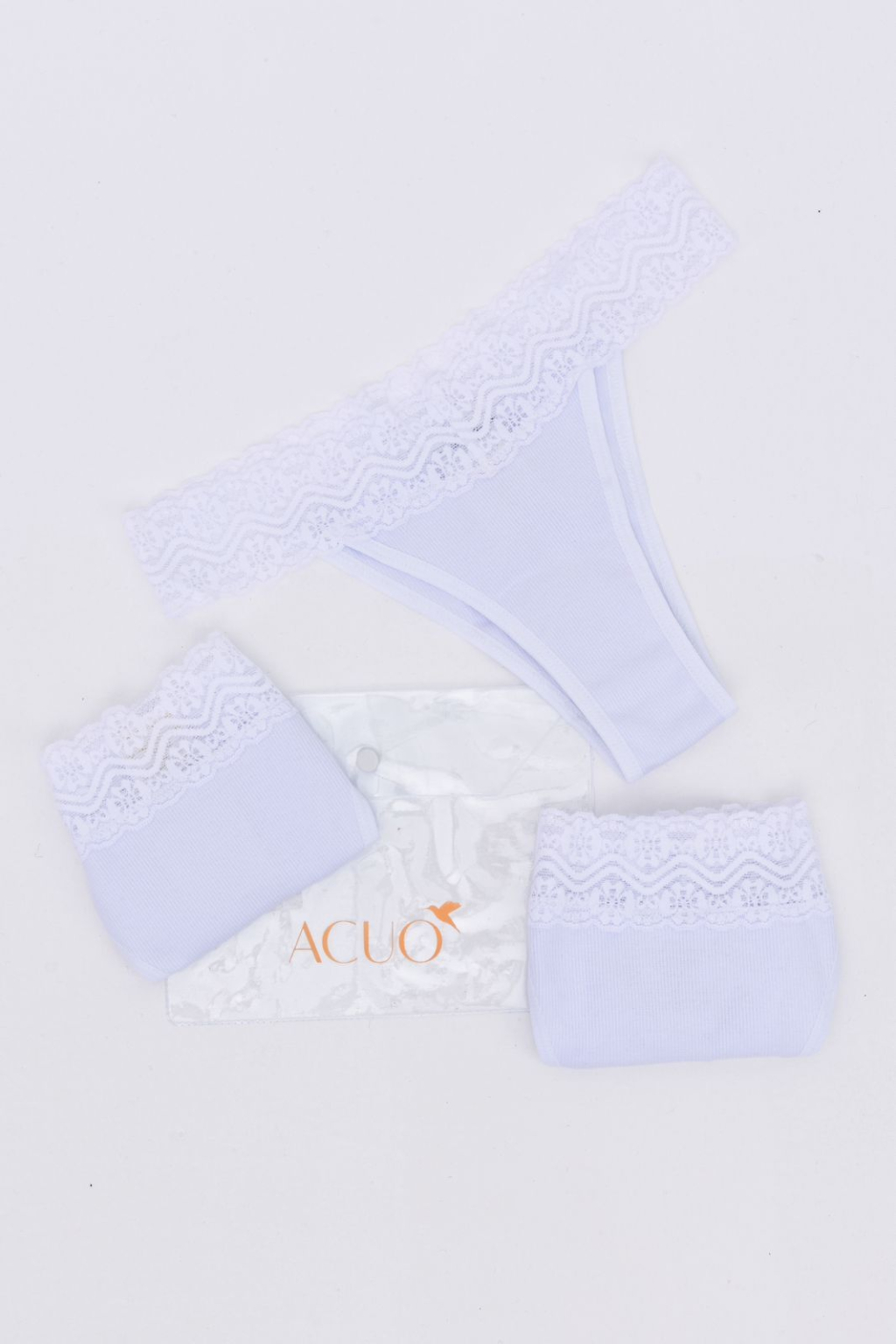 kit Calcinha Com Renda Acuo