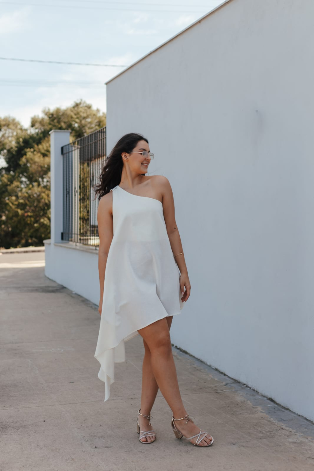 Vestido Assimetrico Com Linho My Favorite