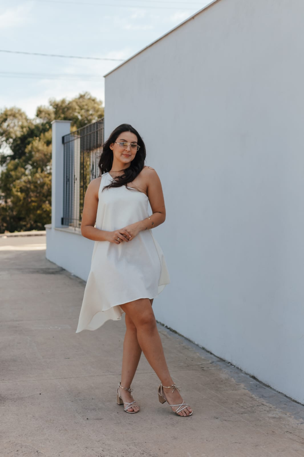 Vestido Assimetrico Com Linho My Favorite