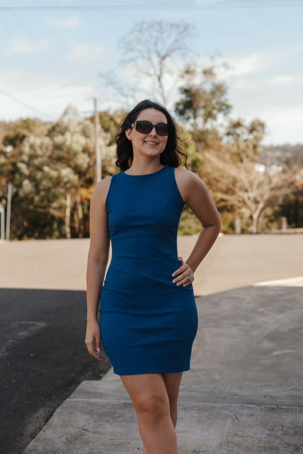 Vestido Curto Canelado My Favorite