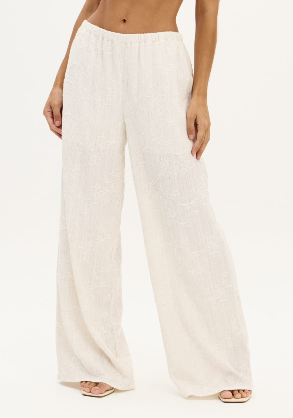 Calça Full Length Com Linho My Favorite