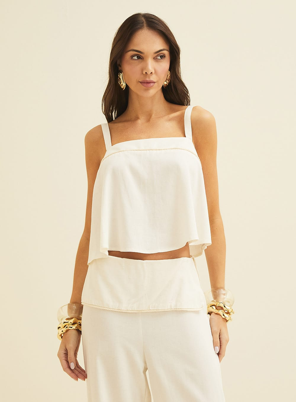Blusa Linho Forum